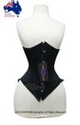 Heavy Duty Double Steel Boned Waist Training Satin Shaper Underbust Corset C33