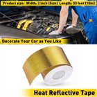 2  33ft Gold Heat Reflective Intake Tape Wrap  Self Adhesive  High Temp