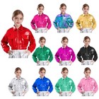 Unisex Kids Blazer With Pockets Jacket Dance Outwear Baseball Coats Party Boys