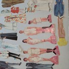 9 Vtg Paper Dolls And Lots Accessories Bridal Set Family Set See Photos 