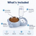 Automatic Dog Cat Food Water Bowl Set Gravity Pet Feeder Stainless Steel Dish