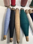 Spools Wood Bobbins Thread Wrapped Wooden 6 5 -8 75  Quills Industrial Lot-14 