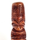Vintage Hand Carved Wooden Tiki Totem Statue 9    Signed Ph Ono Maui 2001 Hawaiian