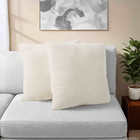 Solid Chenille Decorative Pillow Set 18x18 Square Accent Toss 2 Pack Sofa Couch