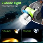 Underwater 262ft Scuba Diving Headlamp Yellow   White Led Head Light Waterproof