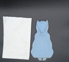 Vintage Kuddle Kitty Rubber Hot Water Bottle Rexall Drug Co Blue Stopper