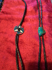 Vtg  Southwestern Jewelry  Bolo Ties  Silver Beads  Turquoise  Coral  Sand 