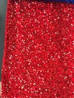 Red Stretch Velvet Fabric Sparkly Spandex Costumes Dancewear