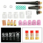 31pcs Tig Welding Torch Stubby Gas Lens  12 Glass Cup Kit Fits Wp-17 18 26