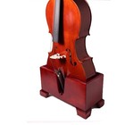 Premium Cello Burgundy Solid Wood Stand Velvet Plush Cushions 4 4 Full Size