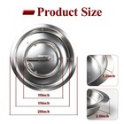 19  Round Stainless Steel Drop-in Fire Pit Pan With 10  Burner For Propane Tank