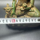 8  Old Natural Green Jade Carving Tibet Shakyamuni Amitabha Buddha Robe Statue