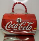 Coca Cola Vintage Metal Soda Can Tin Purse Tote Collectible Classic Red Used