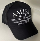 Amiri Black Arts District Logo Trucker Hat Unisex Adjustable Snapback Baseball