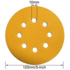    100pcs 5 Inch Sanding Discs 8-hole Hook Loop Sander Orbital Sandpaper 60-400