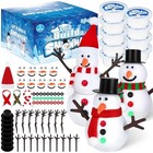 9 Pack Christmas Crafts  Diy Christmas Snowman Clay For Kids  Build Your