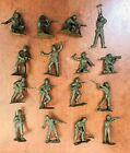 1962 Marx Battleground Playset Gi s Soldiers  Set Of 16 Poses-matched Olive Drab