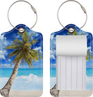 Luggage Tags For Suitcases  2 Pack Cute Pu Leather Suitcase Tag Identifiers Tsa