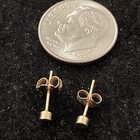 14k Gold Barrel Stud Earrings Fine Women   s Jewelry Baby Starter Pair