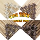 150g Real Thick Double Weft Clip In 100  Remy Human Hair Extensions Full Head Us