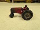 Antique 5  Arcade Toys Original Cast Iron Red Oliver Row Crop Tractor W  Farmer