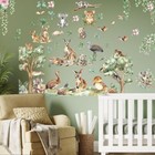 Animal Party Decorations Wall Sticker 2 Sheet Birthday Party Decor Woodland Fore