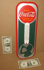 Coca-cola Silhouette Girl -made In Usa- Gas Station - Thermometer Sign -colorful
