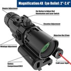 Tactical Optics Riflescope Red Illuminated Reticle 4x32 With Red Laser 20mm Rail