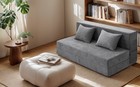 Folding Sofa Bed 3-in-1 Foldable Couch Bed With 1 2 Pillows washable Cover Gray