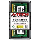 A-tech 8gb Pc3-10600 Laptop Sodimm Ddr3 1333mhz 204pin Notebook Memory Ram 1x 8g