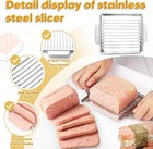 304 Stainless Steel Meat Slicer For Spam  10 Slice Cutter Heavy Duty Kitchen