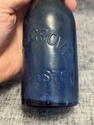 Mid 1800s  j  Cosgrove Charleston  Cobalt Soda Bottle  Ground Recovered