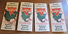 Lot Of 4 Vtg 1930s Conoco Road Maps Mt  Ne  Wa  Id