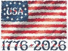 Vintage American Flag 1776-2026 Counted Cross Stitch Pattern By Ursula Michael