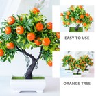 Potted Orange Tree Fake Plant Artificial Fruit Wedding Decor Bonsai Indoor