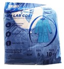 Medical Disposable Lab Coat Gown Knee Length Sms With 3 Pockets Blue  10pc bag 