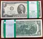 Lot Of 100 Uncirculated  2 Bills 2017a Consecutive Serial Numbers Bep Pack
