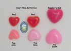 32 Heart Safety Noses Buttons Eyes 6mm 10mm For Teddy Bear Doll Sew Crochet Hn