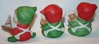 Lot Of 3 Vintage Homco Elves W  Bear Train   Boat  5253