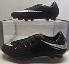 Nike Hypervenom Phelon Iii Fg Soccer Cleats 852556 001 Black silver Men Size 8d