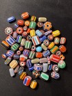 100 Gram Lot - Venetian Style Chevron Beads- Hudson Bay Style Trade Beads  b936 