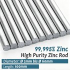 Round Zinc Bar 99 9  Pure Zinc Rod  Marine Anticorrosion  Pure Metal Zinc Anode