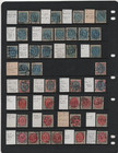 Denmark 1875-1879 Scott  25-34 Large Specialized Study Of 220  Stamps