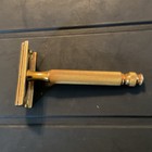 Vintage Gillette Double Edge Safety Razor Gold Tone Metal