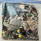 4 Lbs Glass Plastic Shell Wood Bead Jewelry Lot Broken Junk Craft Beads Harvest