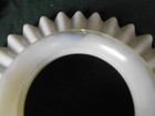 Antique Pair Milk Glass Ruffled Petticoat Shades