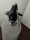 Vintage Siphon Soda Seltzer Siphon Bottle With Wire Mesh - 14  X 5 