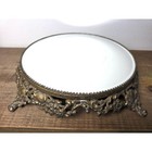 Vintage Ornate Gold Mirrored Vanity Tray  Rococo Baroque Perfume Display
