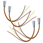4 Sets Common Anode Round Leds - 10mm Pre-wired Color Led Indicator Light