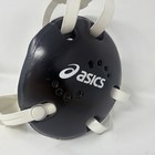 Asics Black White Wrestling Headgear With Chin Strap Adult Size   tk 